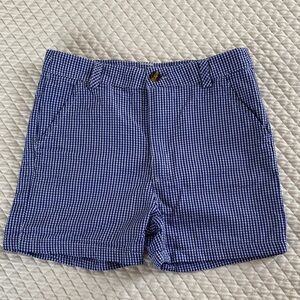 Classic whimsy boys Royal Blue Gingham 100% cotton shorts lined Size 6